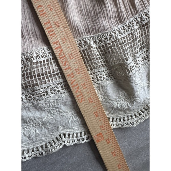 Entro Boho Lace Tunic Blouse Medium Cottagecore Peasant Romantic Top - Picture 8 of 8